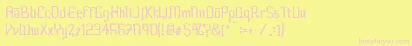 Farang ffy Font – Pink Fonts on Yellow Background