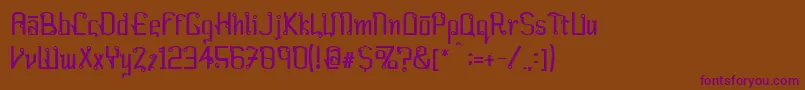Farang ffy Font – Purple Fonts on Brown Background