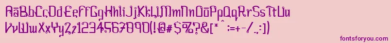 Farang ffy Font – Purple Fonts on Pink Background