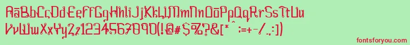 Farang ffy Font – Red Fonts on Green Background