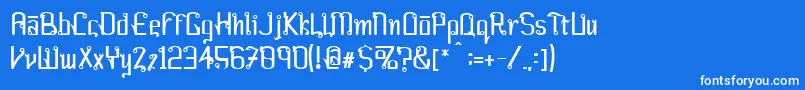 Farang ffy Font – White Fonts on Blue Background