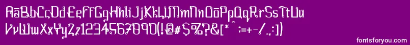 Farang ffy Font – White Fonts on Purple Background