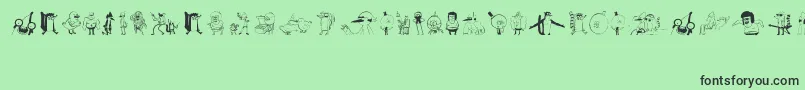 REGULAR SHOW Font – Black Fonts on Green Background