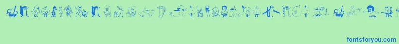 More about REGULAR SHOW Font REGULAR SHOW Font – Blue Fonts on Green Background