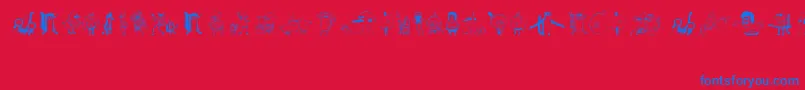 REGULAR SHOW Font – Blue Fonts on Red Background