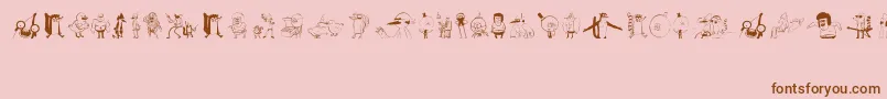 REGULAR SHOW Font – Brown Fonts on Pink Background