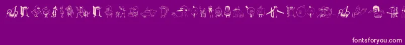 REGULAR SHOW Font – Pink Fonts on Purple Background