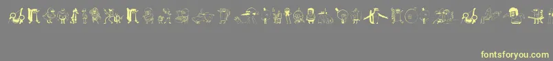 REGULAR SHOW Font – Yellow Fonts on Gray Background