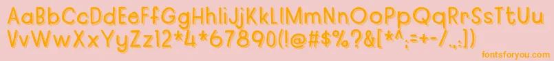 regularfashionDEMO Font – Orange Fonts on Pink Background