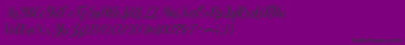フォントrehattyn – 紫の背景に黒い文字