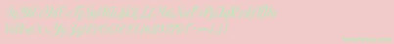 rehattyn Font – Green Fonts on Pink Background