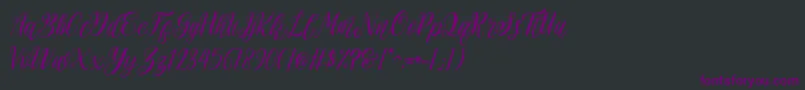 rehattyn Font – Purple Fonts on Black Background