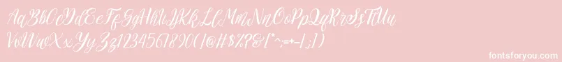 rehattyn Font – White Fonts on Pink Background