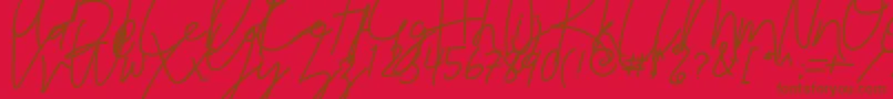 fuente Reilly Beck Demo – Fuentes Marrones Sobre Fondo Rojo