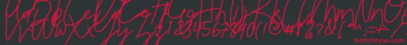 Reilly Beck Demo Font – Red Fonts on Black Background