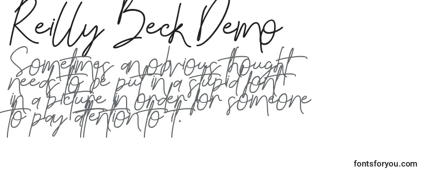 Reilly Beck Demo Font