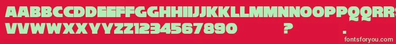 Reisenberg 2 0 D Font – Green Fonts on Red Background