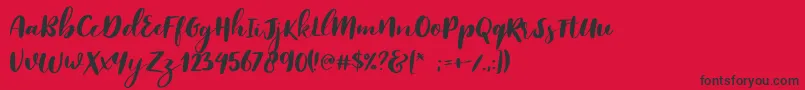 Reklase Font – Black Fonts on Red Background