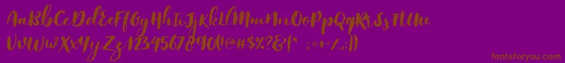 Reklase Font – Brown Fonts on Purple Background