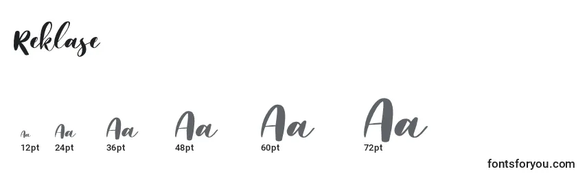 Reklase Font Sizes