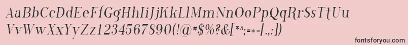 フォントSfphosphoruschloride – ピンクの背景に黒い文字