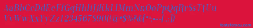 Sfphosphoruschloride Font – Blue Fonts on Red Background