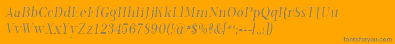 Sfphosphoruschloride Font – Gray Fonts on Orange Background