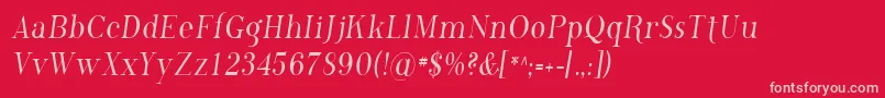 Sfphosphoruschloride Font – Pink Fonts on Red Background
