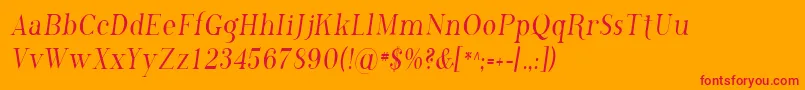 Sfphosphoruschloride Font – Red Fonts on Orange Background