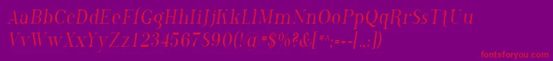 Sfphosphoruschloride Font – Red Fonts on Purple Background