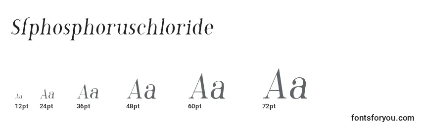 Größen der Schriftart Sfphosphoruschloride