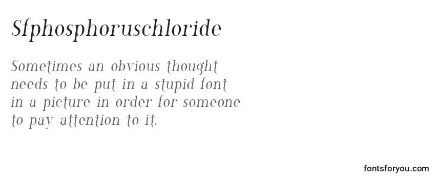 Review of the Sfphosphoruschloride Font
