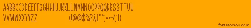Fonte Rekobip   Free For Personal Use – fontes marrons em um fundo laranja