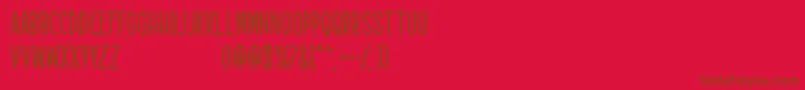 Fonte Rekobip   Free For Personal Use – fontes marrons em um fundo vermelho