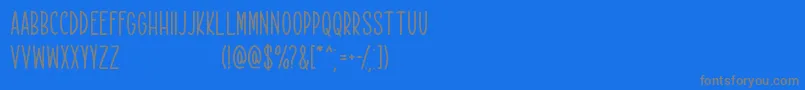 Rekobip   Free For Personal Use-Schriftart – Graue Schriften auf blauem Hintergrund
