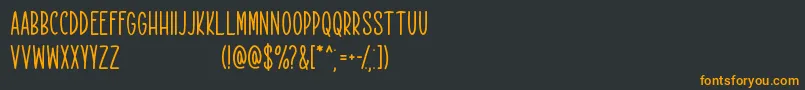 Шрифт Rekobip   Free For Personal Use – оранжевые шрифты на чёрном фоне