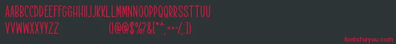 フォントRekobip   Free For Personal Use – 黒い背景に赤い文字