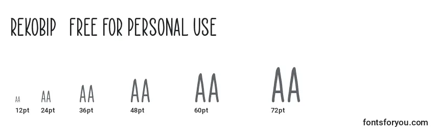 Rekobip   Free For Personal Use Font Sizes