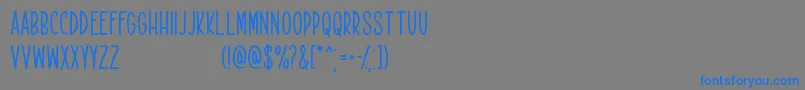 フォントRekobip   Free For Personal Use – 灰色の背景に青い文字
