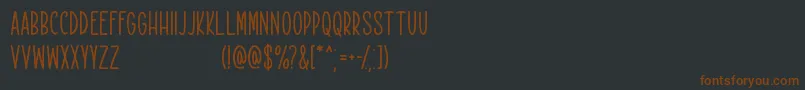 Шрифт Rekobip   Free For Personal Use – коричневые шрифты на чёрном фоне