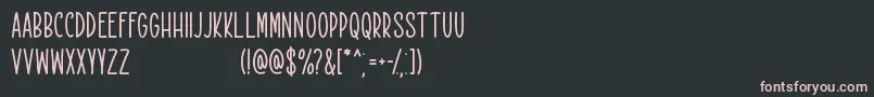 Шрифт Rekobip   Free For Personal Use – розовые шрифты на чёрном фоне