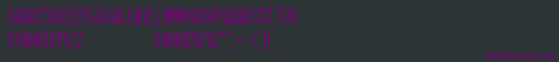 Шрифт Rekobip   Free For Personal Use – фиолетовые шрифты на чёрном фоне