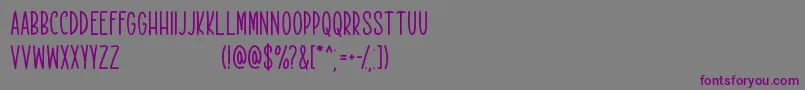 Шрифт Rekobip   Free For Personal Use – фиолетовые шрифты на сером фоне