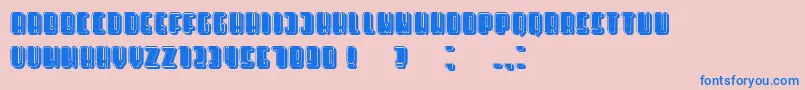 ReleasesFilled Font – Blue Fonts on Pink Background