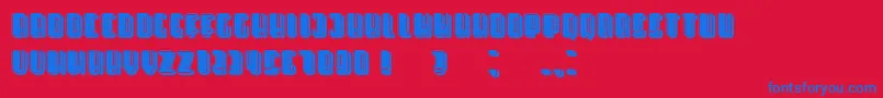 ReleasesFilled Font – Blue Fonts on Red Background