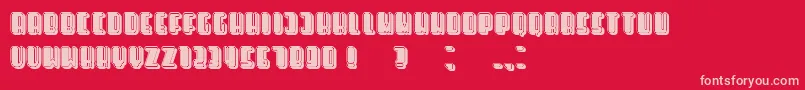 ReleasesFilled Font – Pink Fonts on Red Background