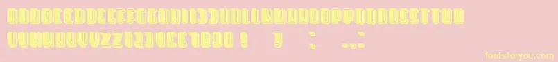 ReleasesFilled Font – Yellow Fonts on Pink Background