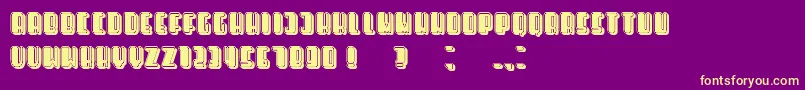 ReleasesFilled Font – Yellow Fonts on Purple Background