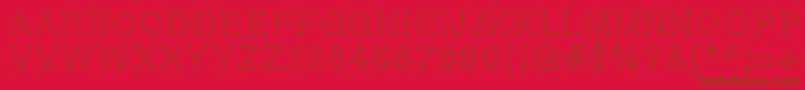 RELIERLESPOINTS-Schriftart – Braune Schriften auf rotem Hintergrund