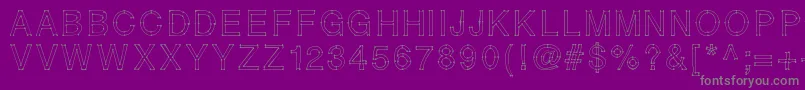 RELIERLESPOINTS-Schriftart – Graue Schriften auf violettem Hintergrund